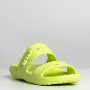 Women’s Lime Green Slide Sandals